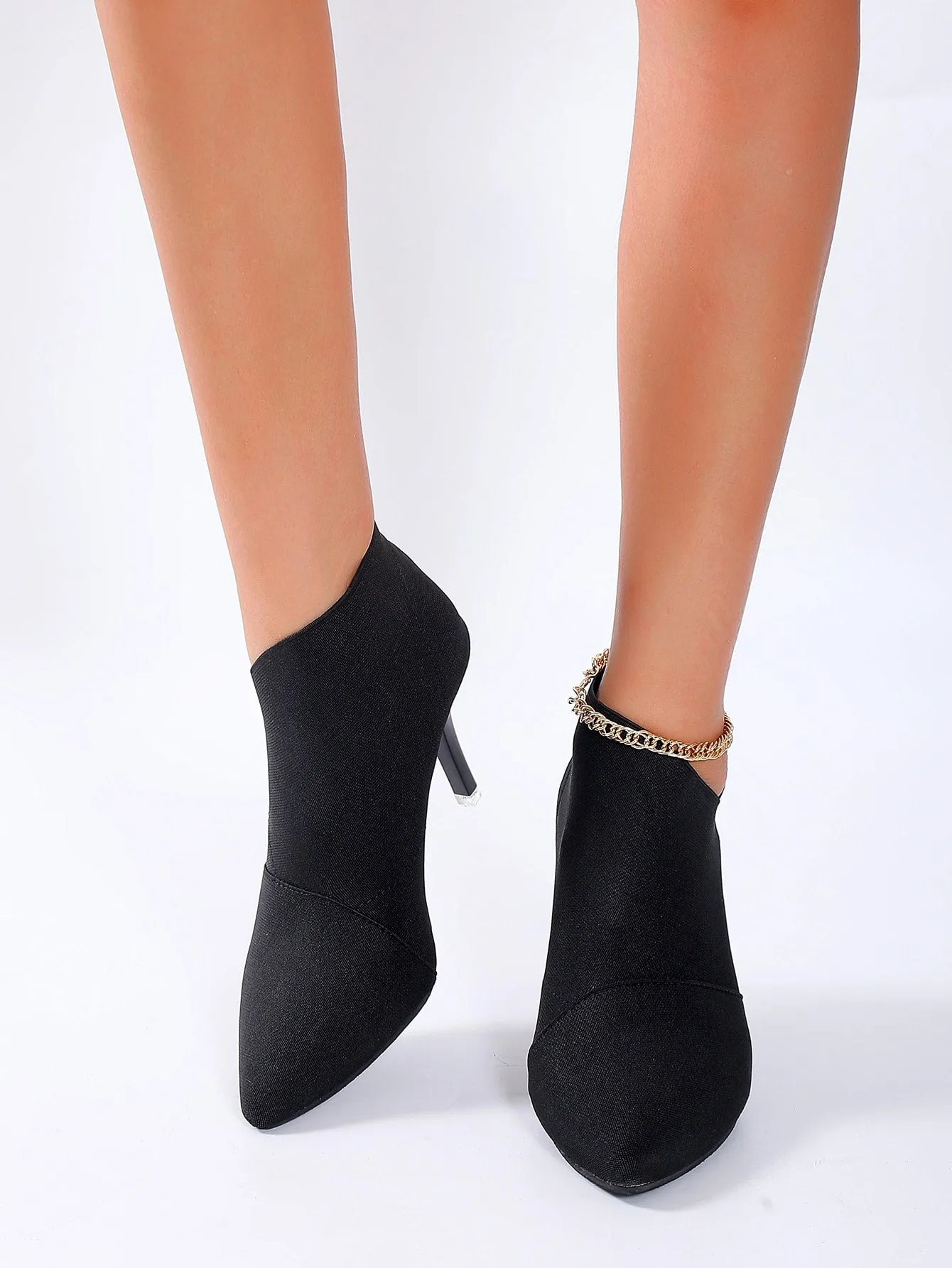 European And American Fashion Pointed Toe Stretch High Heel Classic Boots