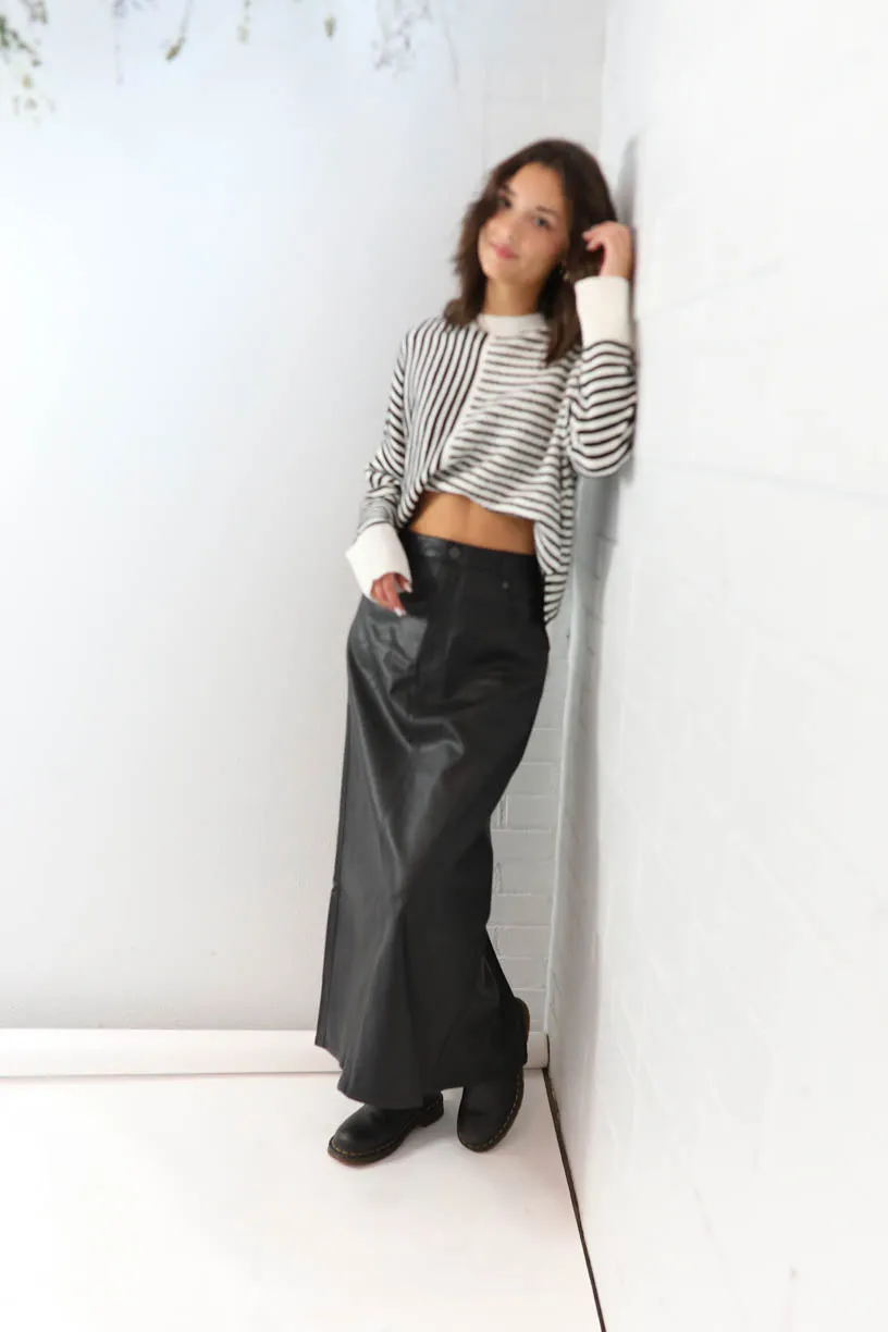 Free People: City Slicker Vegan Leather Skirt