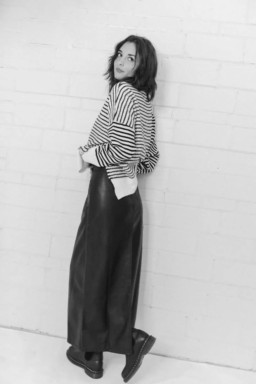 Free People: City Slicker Vegan Leather Skirt