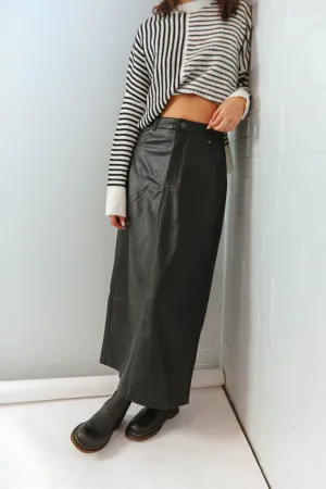 Free People: City Slicker Vegan Leather Skirt
