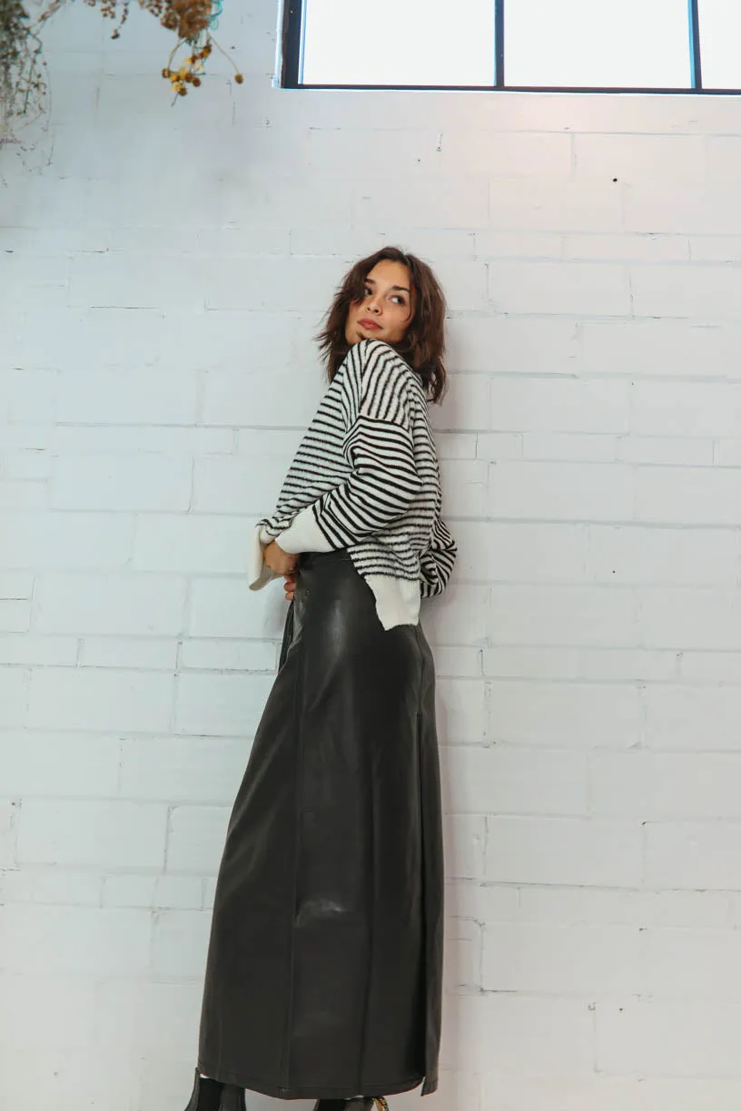 Free People: City Slicker Vegan Leather Skirt