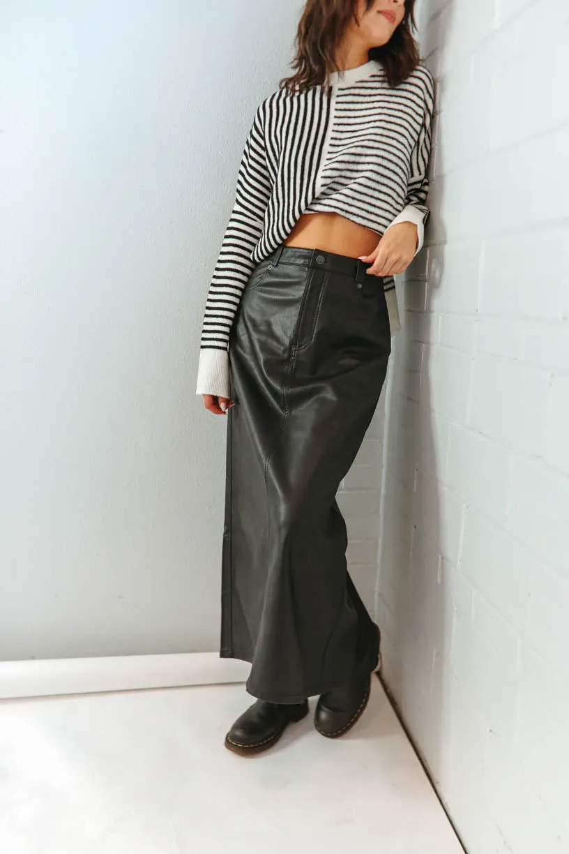 Free People: City Slicker Vegan Leather Skirt