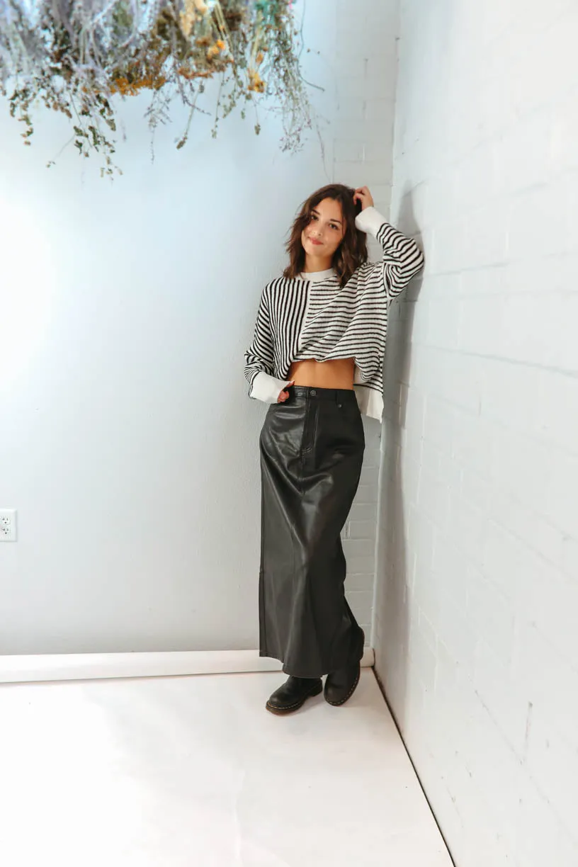 Free People: City Slicker Vegan Leather Skirt