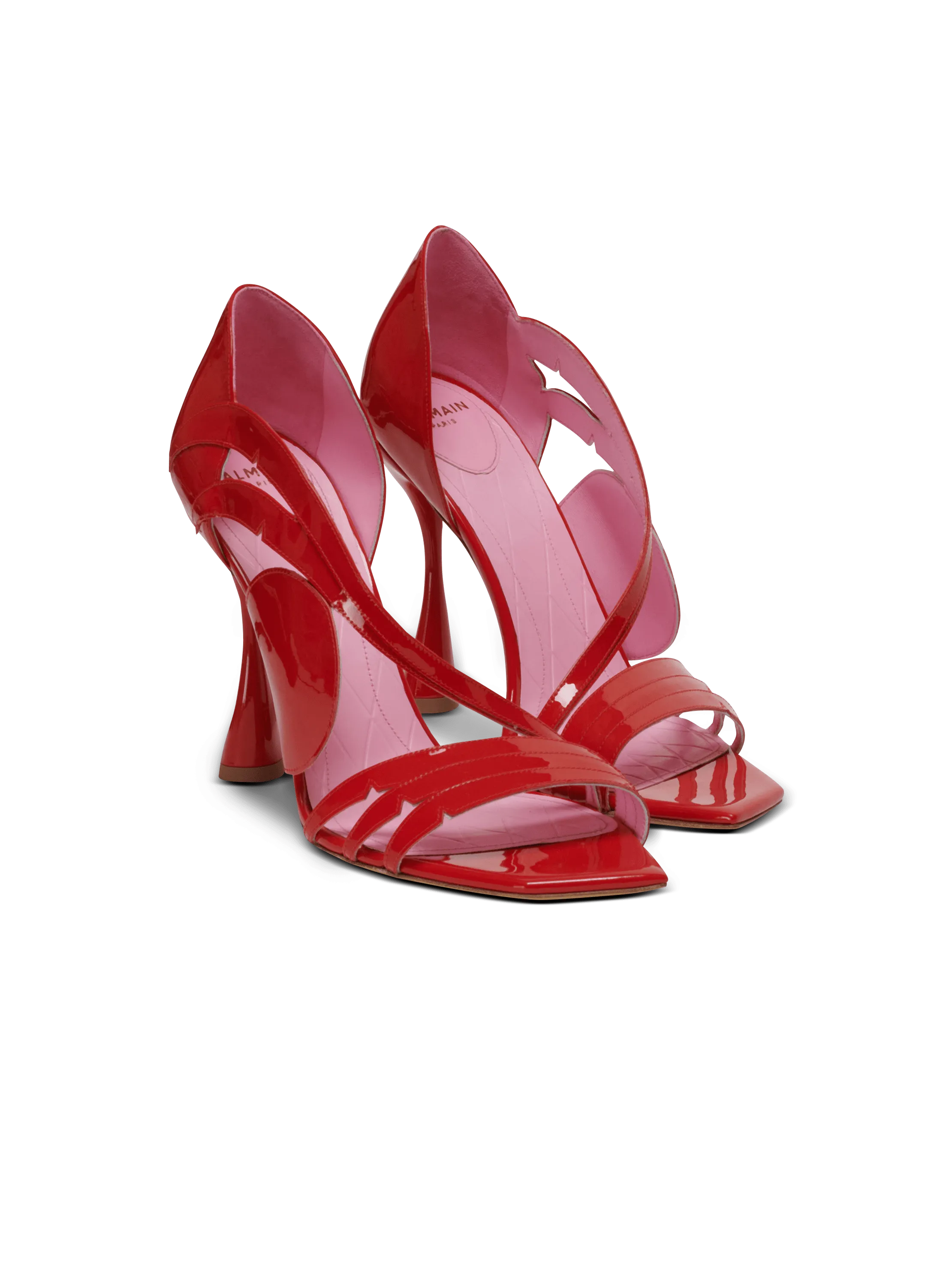 Heeled Eden Sandals In Patent Leather