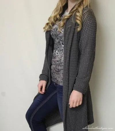 Honey Punch | Knit Cardigan Charcoal