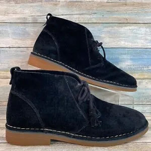 Hush Puppies Chukka Boots Womens  Suede Tassel Laces Low Block Heel