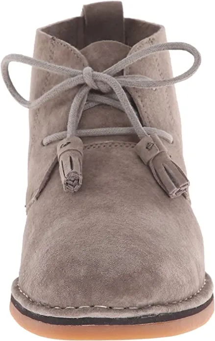 Hush Puppies Chukka Boots Womens  Suede Tassel Laces Low Block Heel