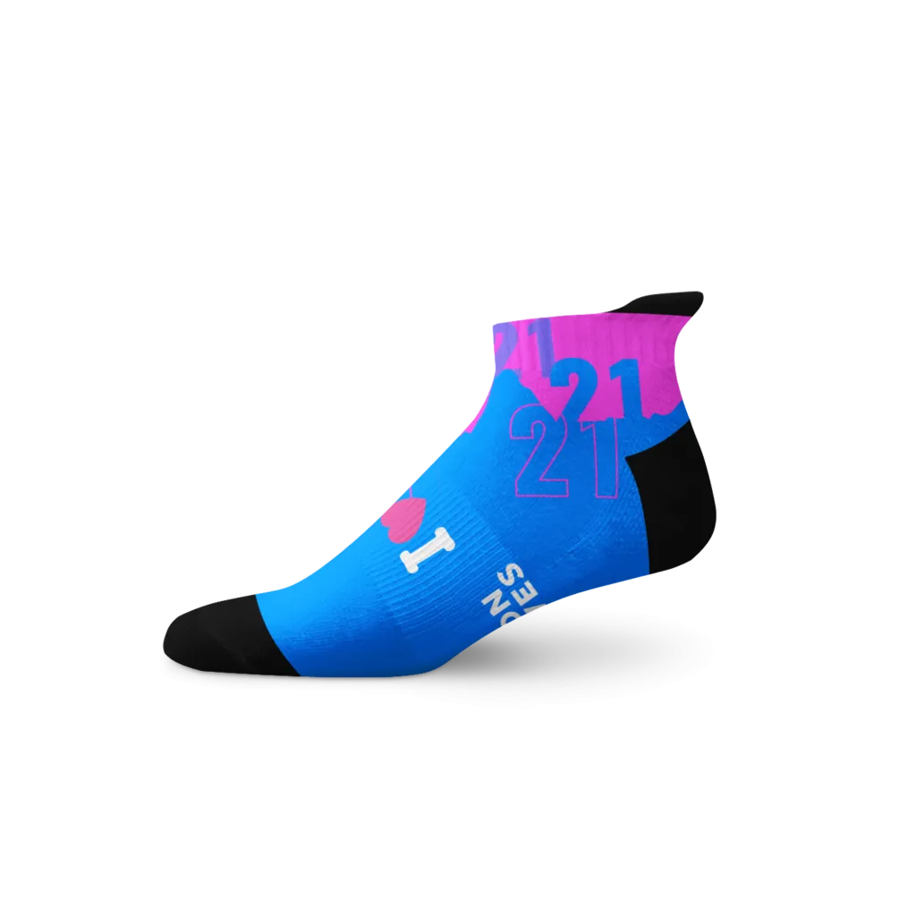 I Love Boobies 21 Tab Socks