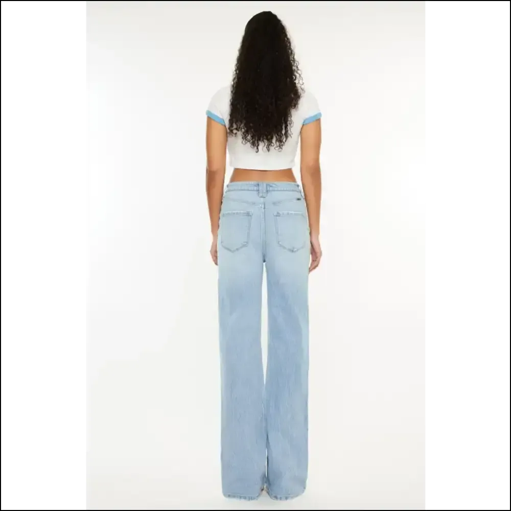 Kancan Distressed High Waist Straight Jeans: your New Bff for Strutting!
