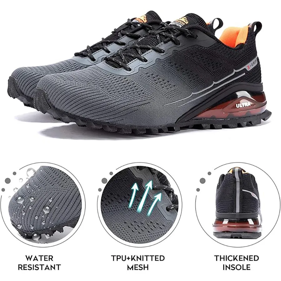 Kricely Men's All-terrain Hiking Sneakers Mountain Hiking, Gym Workouts and Wilderness Adventure Shoes Wide Fit