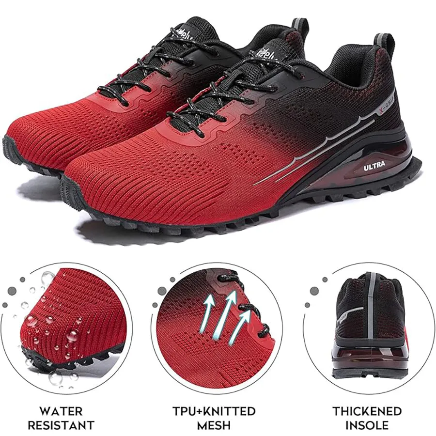 Kricely Men's All-terrain Hiking Sneakers Mountain Hiking, Gym Workouts and Wilderness Adventure Shoes Wide Fit