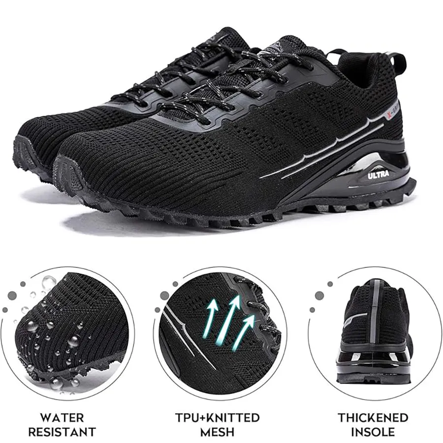 Kricely Men's All-terrain Hiking Sneakers Mountain Hiking, Gym Workouts and Wilderness Adventure Shoes Wide Fit