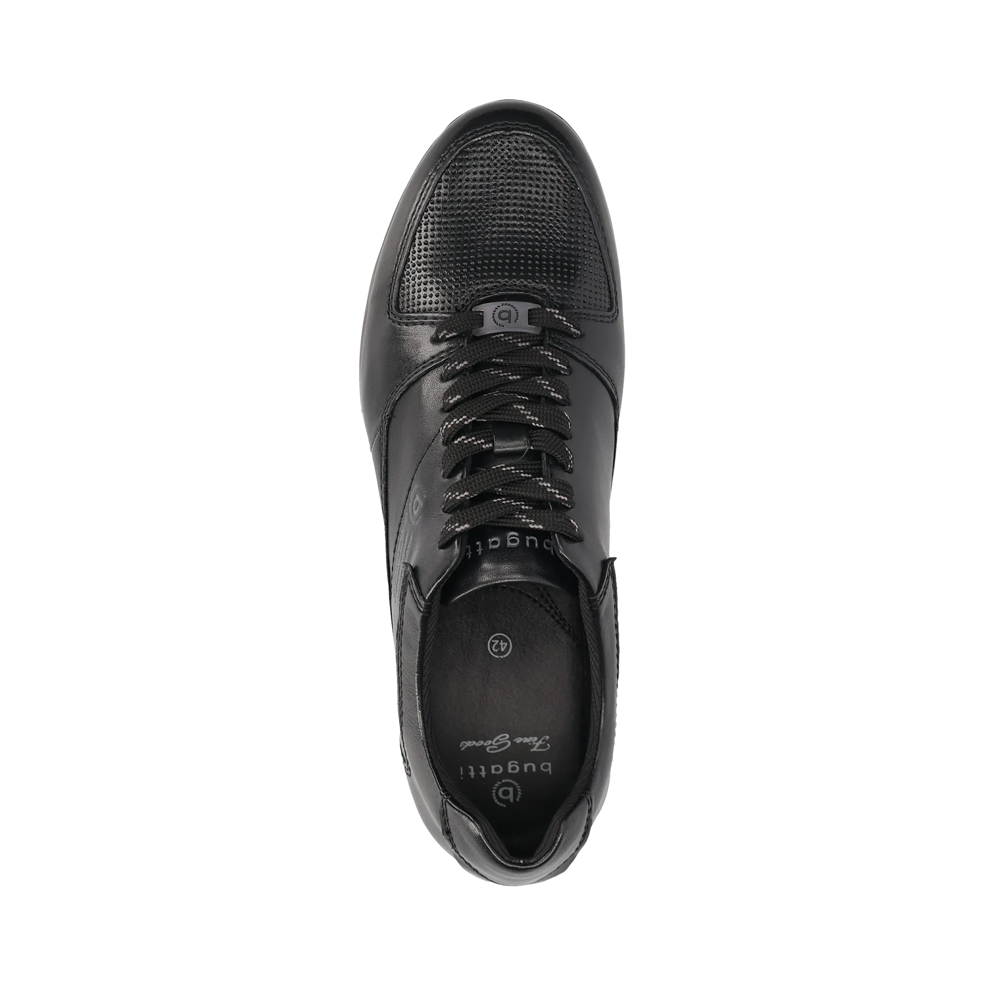Leder Sneaker schwarz