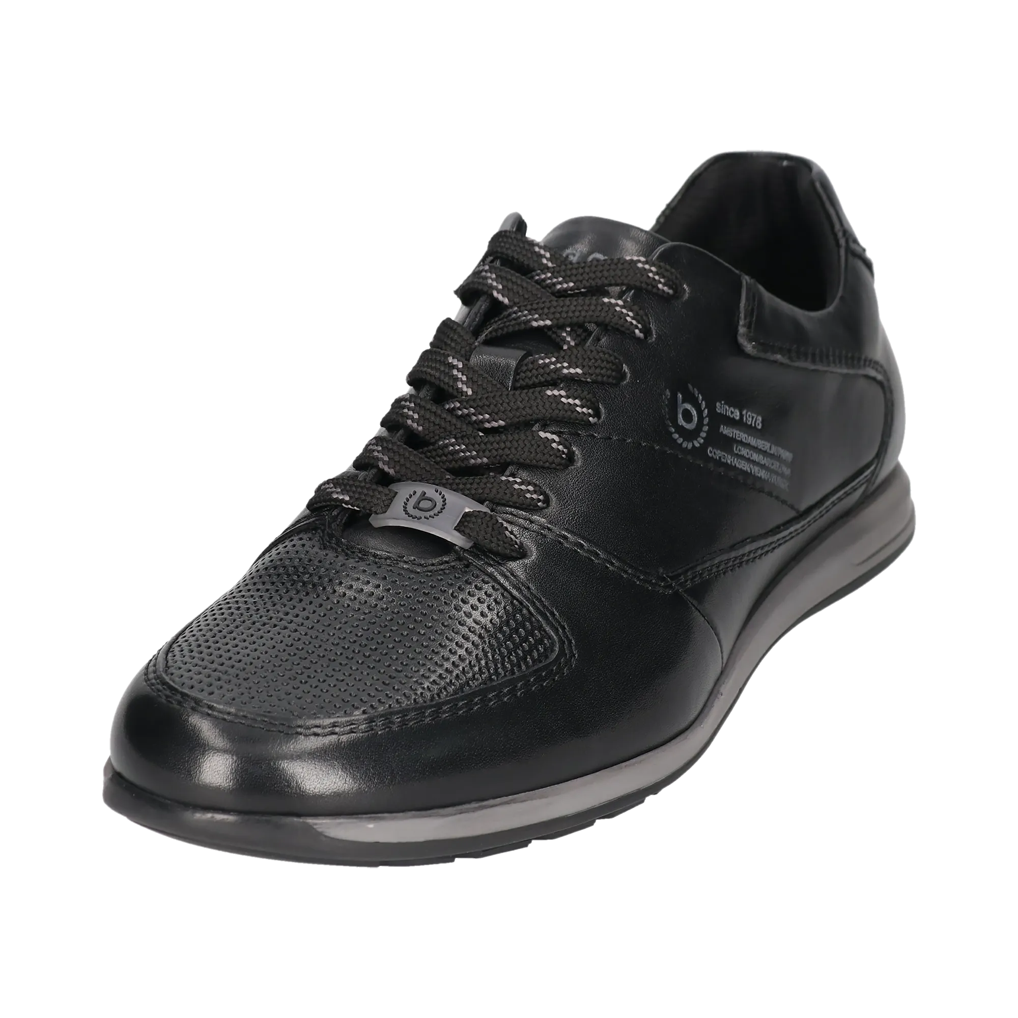 Leder Sneaker schwarz