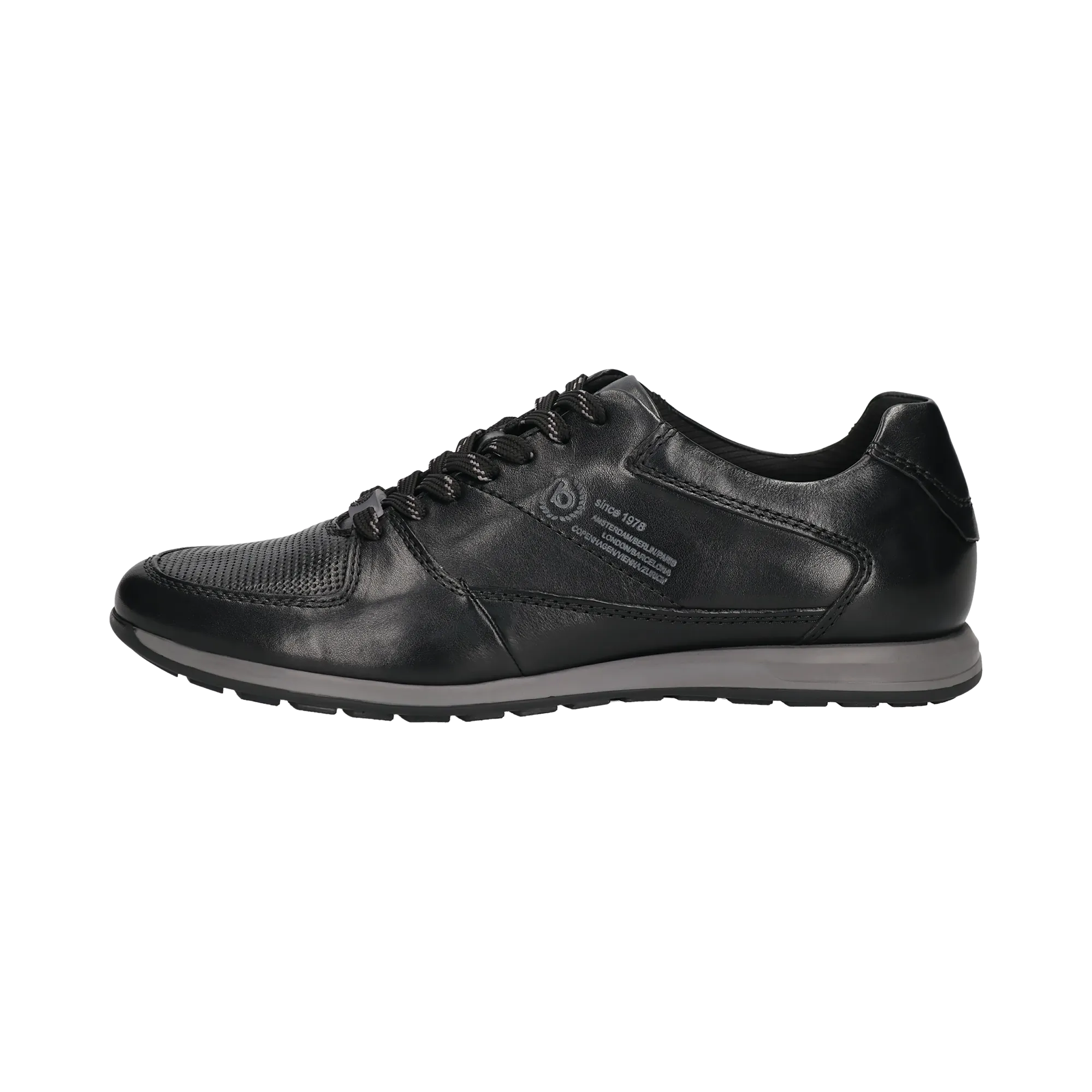 Leder Sneaker schwarz