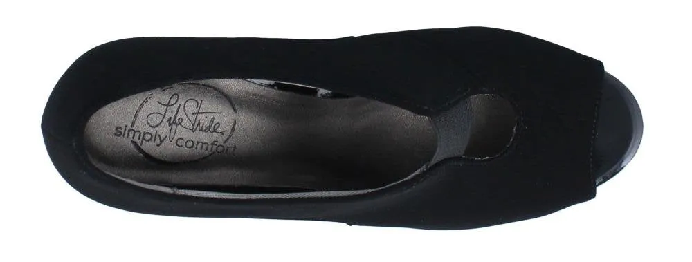 LifeStride Women's Carla Dress Pump, Black, 7.5W US