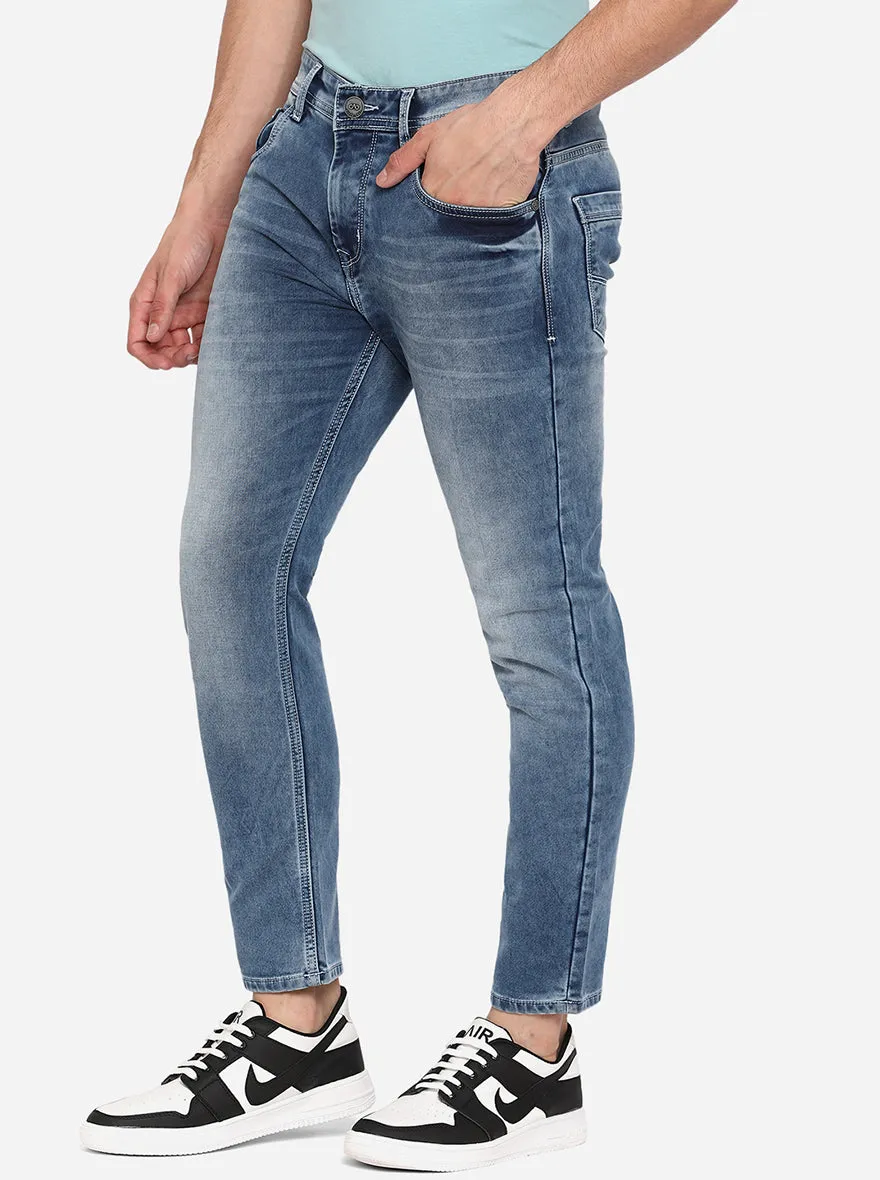 Light Blue Washed Slim Fit Jeans | JadeBlue