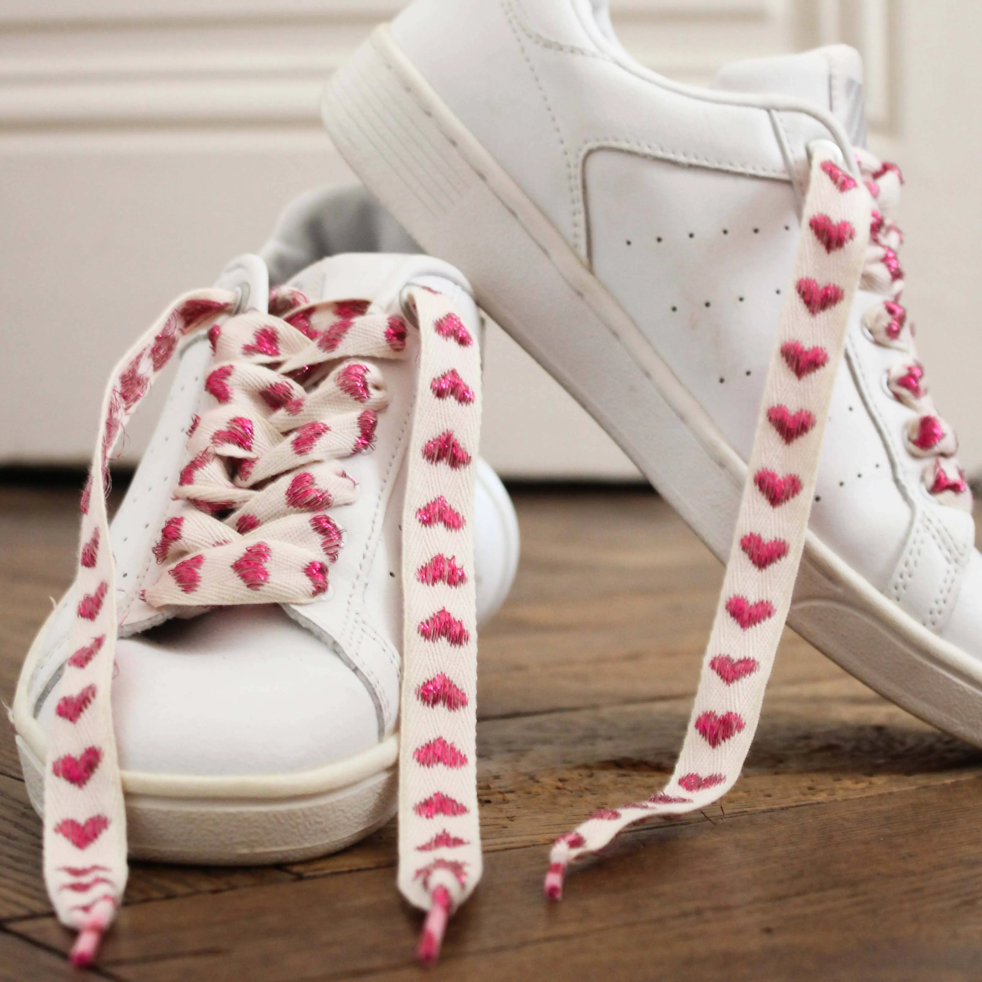 Linen Shoelaces With Hearts