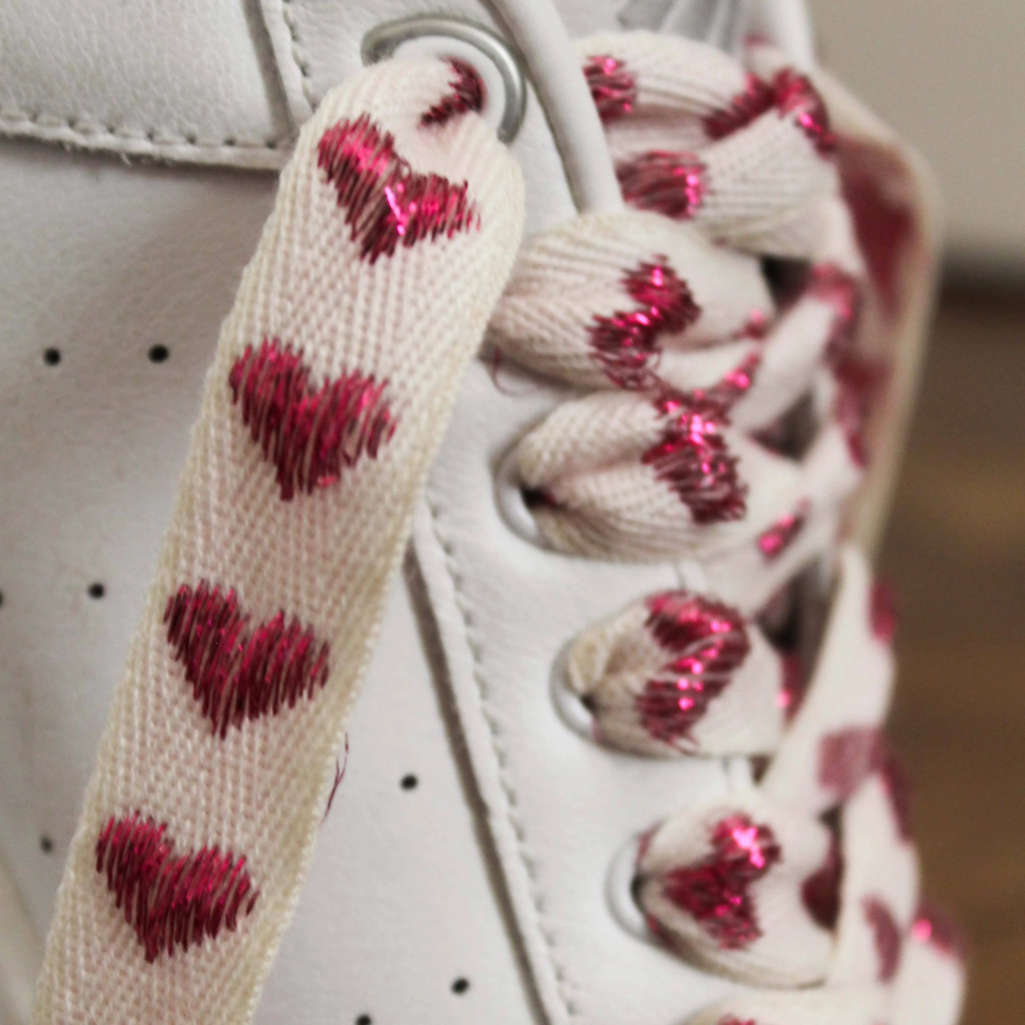 Linen Shoelaces With Hearts
