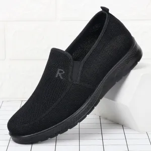 LuxusStyle Sommer Herren Mesh Slip-On Sneakers - Atmungsaktive Casual Business Schuhe