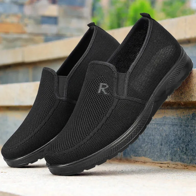 LuxusStyle Sommer Herren Mesh Slip-On Sneakers - Atmungsaktive Casual Business Schuhe