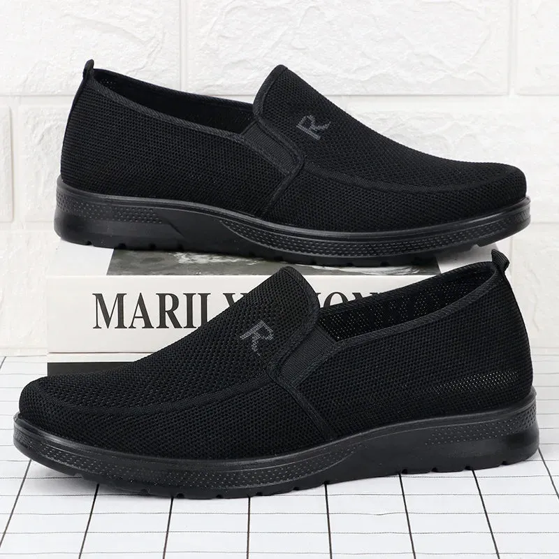 LuxusStyle Sommer Herren Mesh Slip-On Sneakers - Atmungsaktive Casual Business Schuhe
