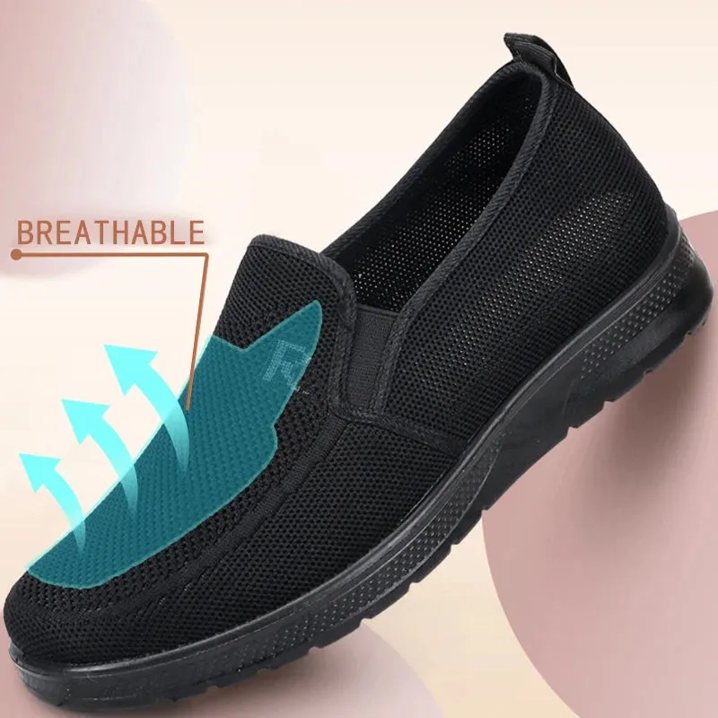 LuxusStyle Sommer Herren Mesh Slip-On Sneakers - Atmungsaktive Casual Business Schuhe