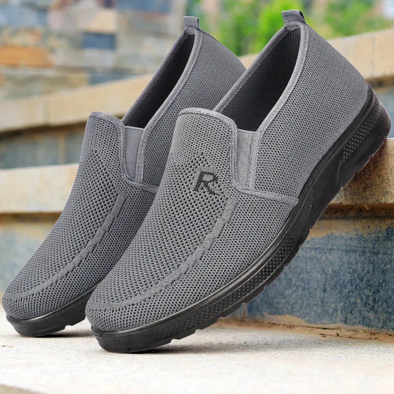 LuxusStyle Sommer Herren Mesh Slip-On Sneakers - Atmungsaktive Casual Business Schuhe