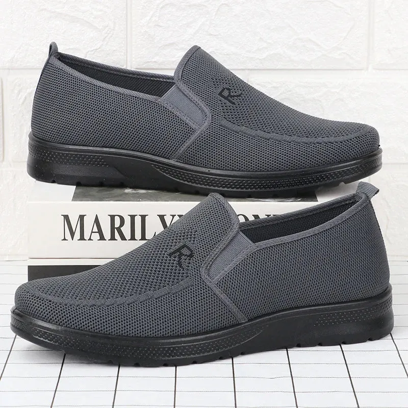 LuxusStyle Sommer Herren Mesh Slip-On Sneakers - Atmungsaktive Casual Business Schuhe
