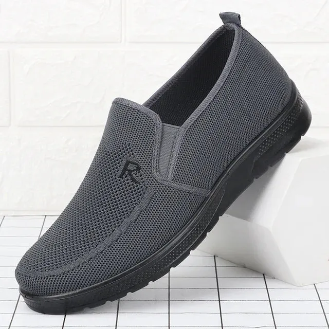 LuxusStyle Sommer Herren Mesh Slip-On Sneakers - Atmungsaktive Casual Business Schuhe
