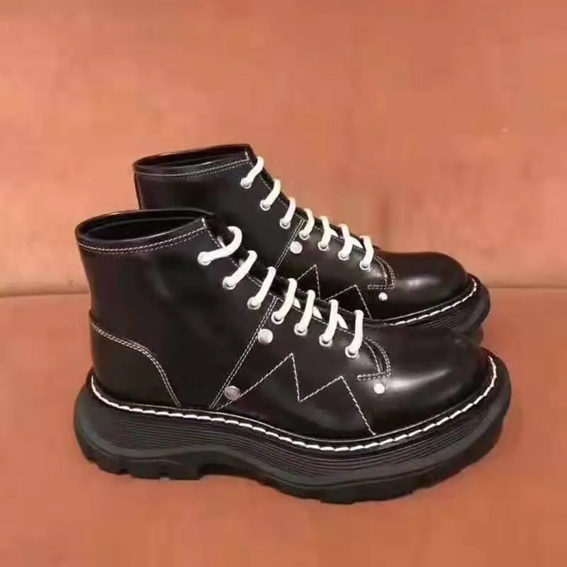 Martin Boots women Shoes Scarpe Donna Round Toe Ankle Boots Med Heel Ladies Boots Cross-Tied Female Shoes Plush Botas Mujer