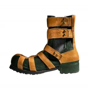 Men Luxury Vintage Mixed Colors Western Ankle Boots