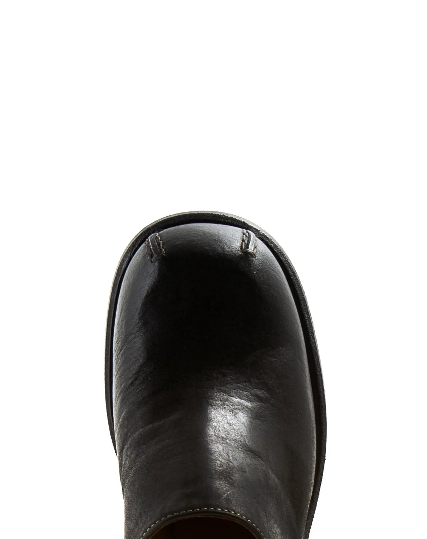 MIND Black Leather Clogs