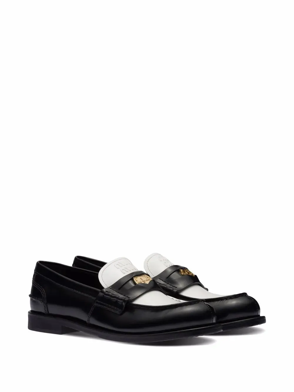 Miu Miu leather penny loafers