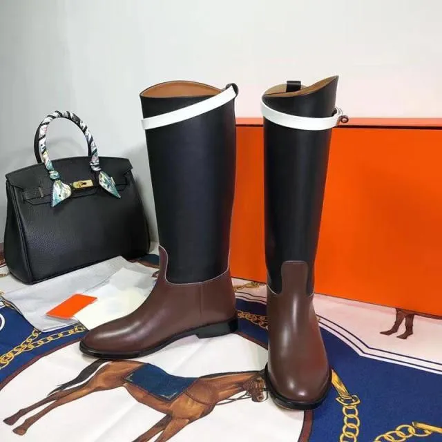 Mixed Colors Women Boots Knee High Boot Lock