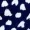 Navy Heart Print Pleat Sleeve Skater Dress