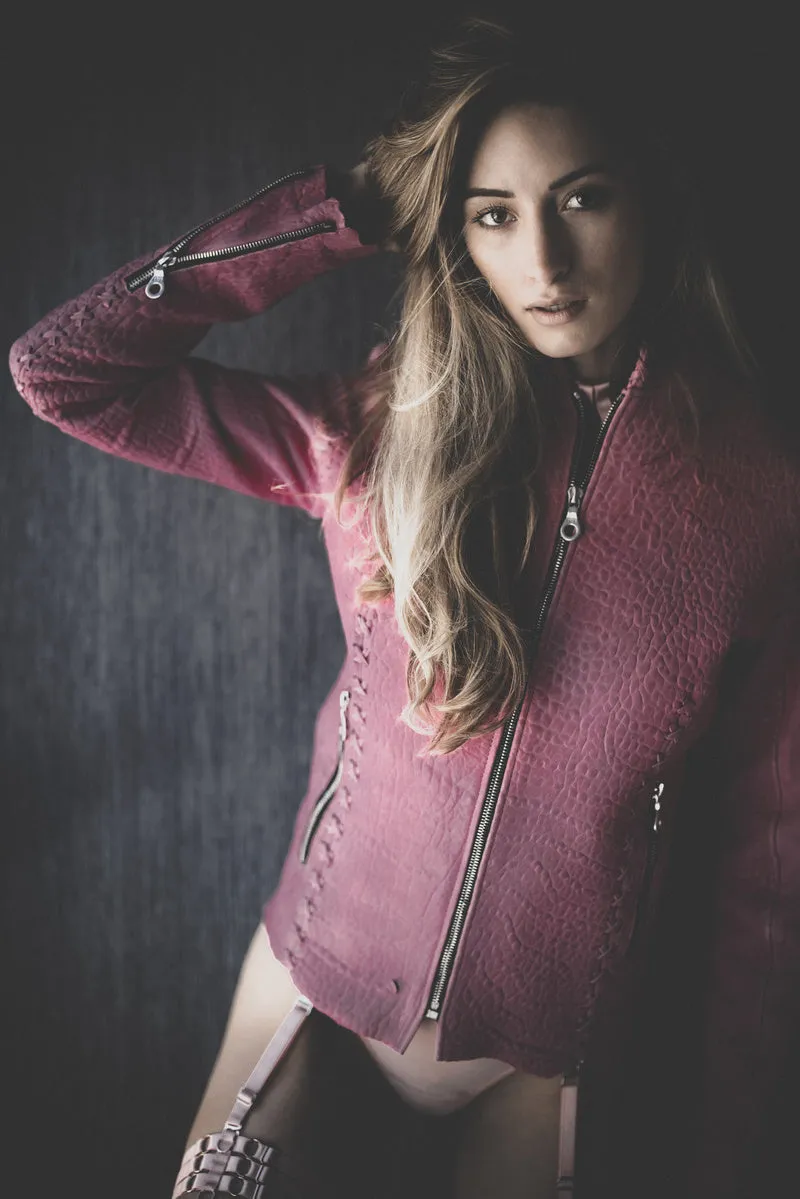 Pink Raw Edge Jacket