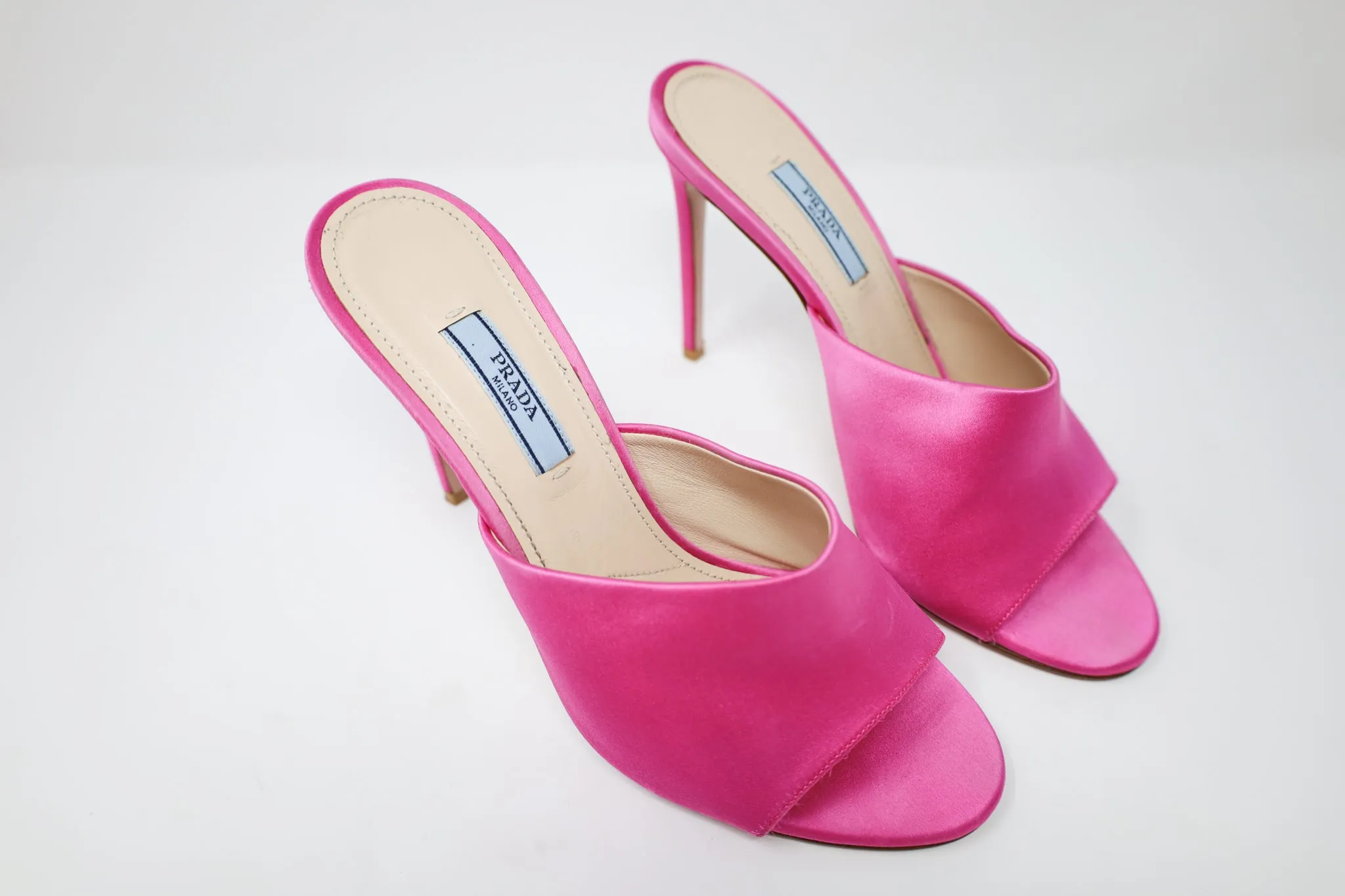 Prada Satin Heeled Sandals