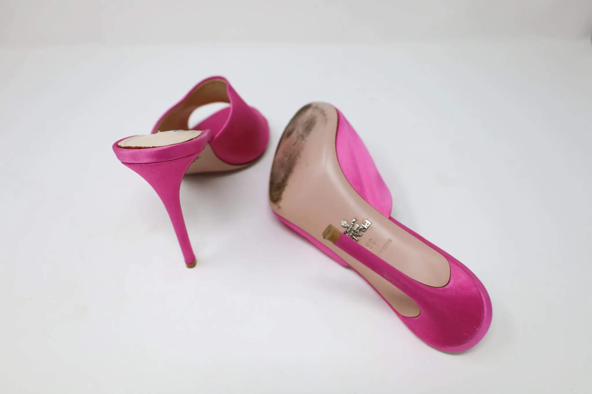 Prada Satin Heeled Sandals