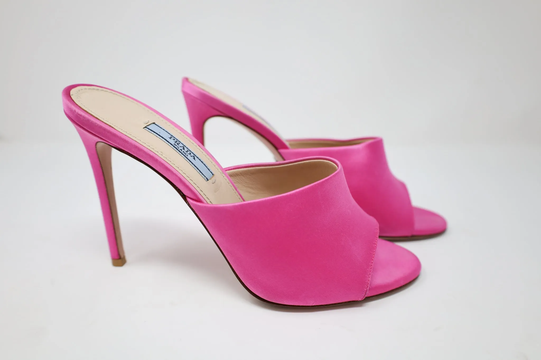 Prada Satin Heeled Sandals