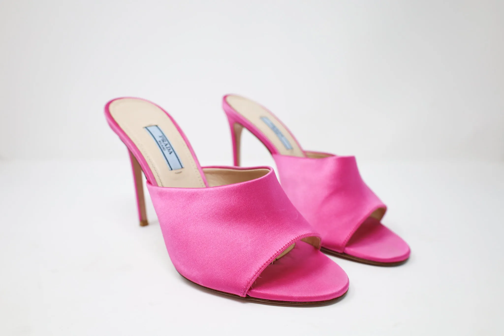 Prada Satin Heeled Sandals