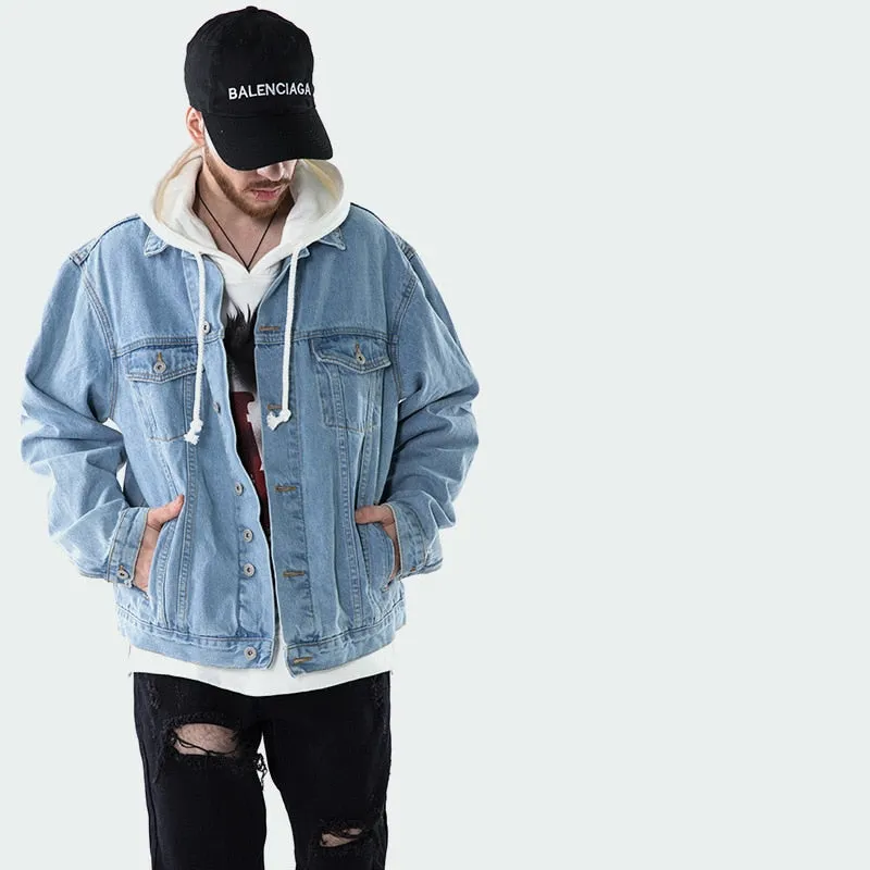 "CITY OF GODS" Veste en Jean bleu Imprimé - URB1™