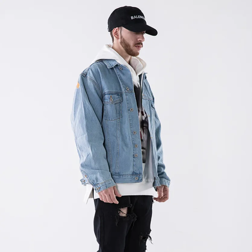 "CITY OF GODS" Veste en Jean bleu Imprimé - URB1™