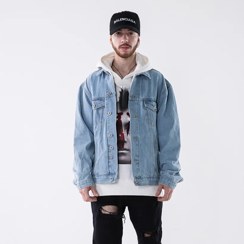 "CITY OF GODS" Veste en Jean bleu Imprimé - URB1™