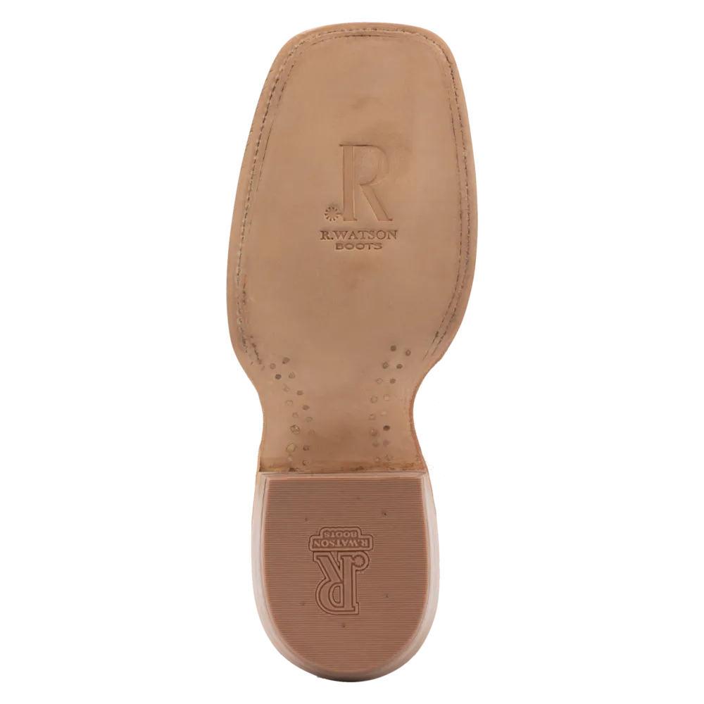 R. Watson MEN'S RW3010 Saddle Hornback Caiman Tail western Boots
