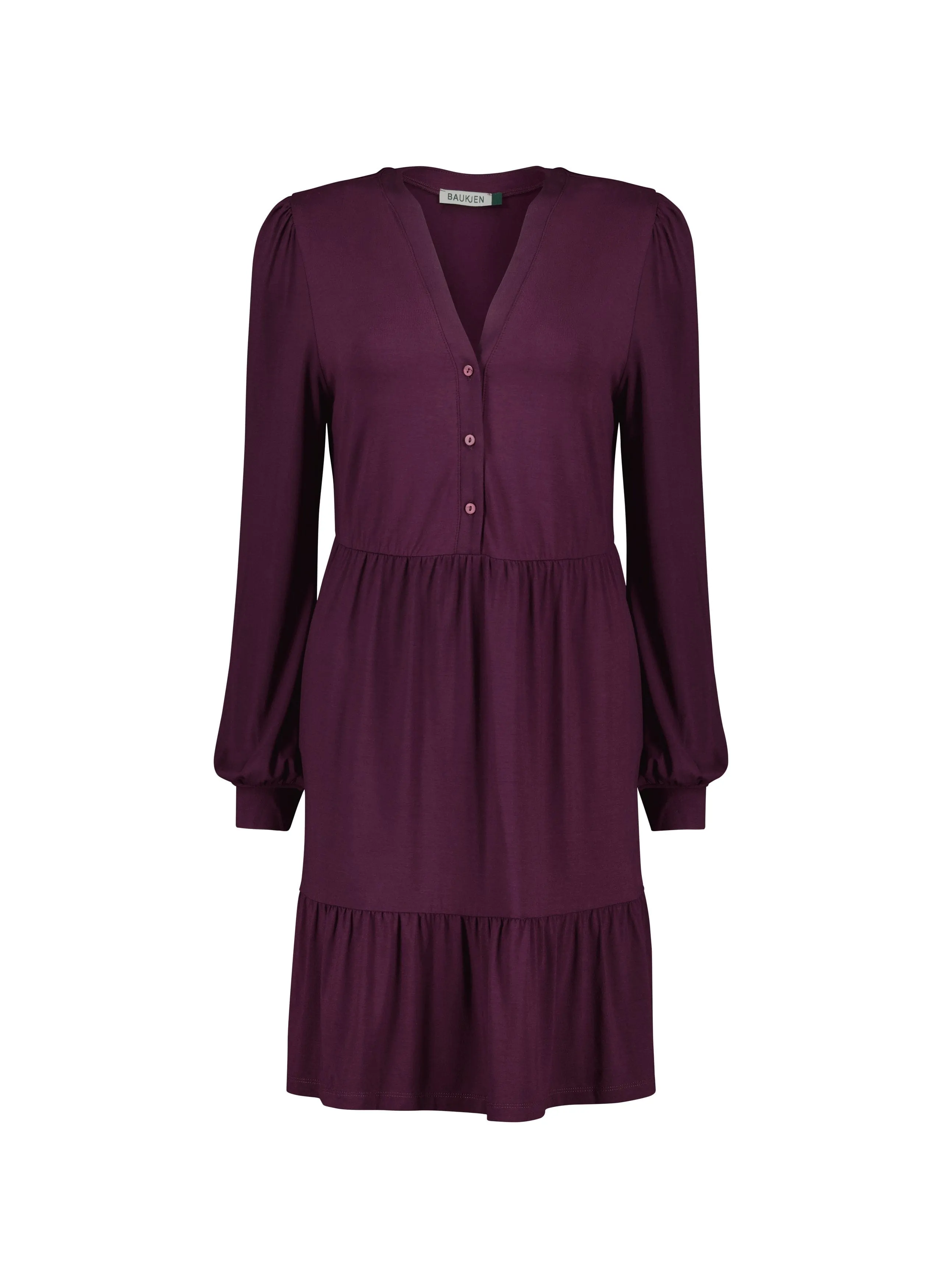 Ramona LENZING™ ECOVERO™ Jersey Tiered Dress | Dark Cherry
