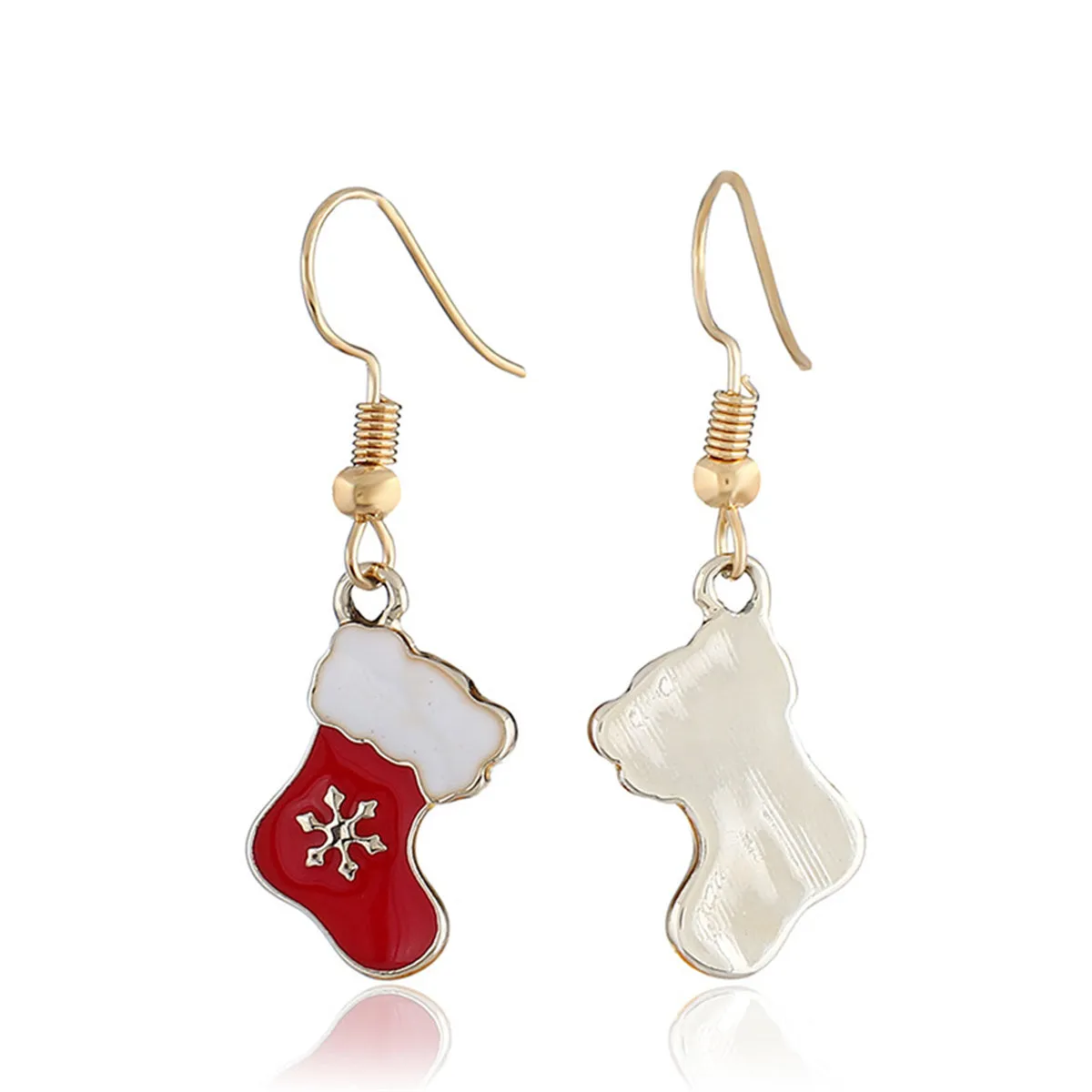 Red Enamel & 18K Gold-Plated Boots Drop Earrings