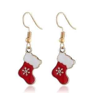 Red Enamel & 18K Gold-Plated Boots Drop Earrings