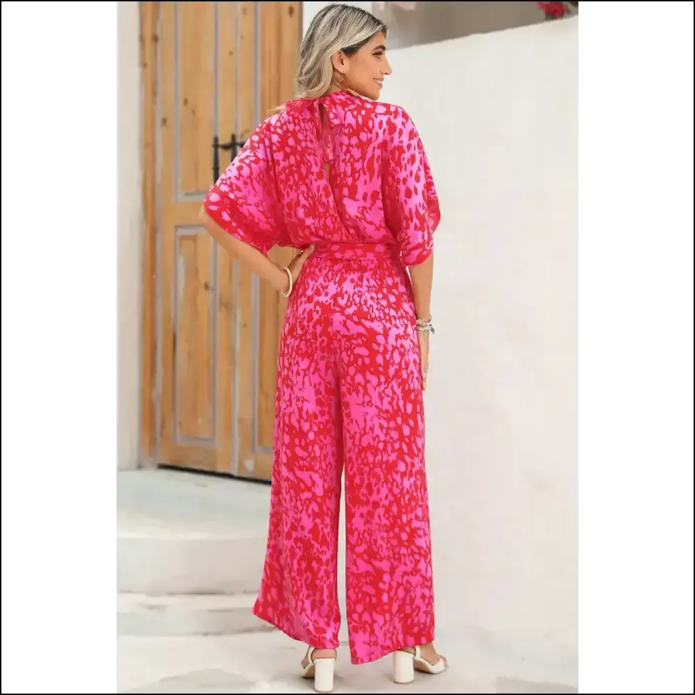 Rose Leopard Print Jumpsuit: One-piece Wonder  🐆🌹 Needful Things