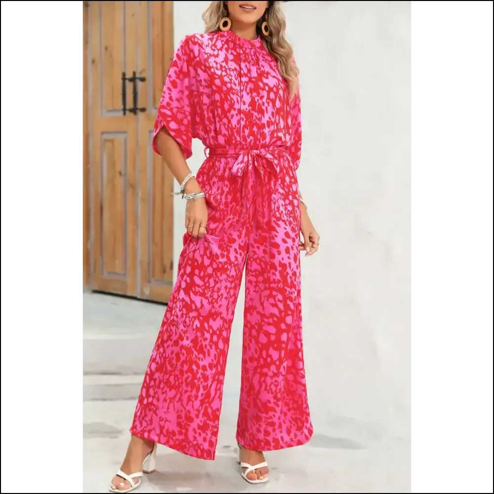 Rose Leopard Print Jumpsuit: One-piece Wonder  🐆🌹 Needful Things